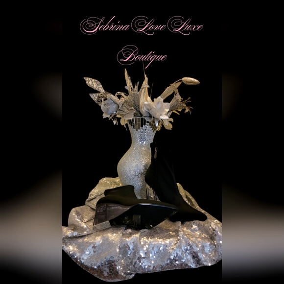 Brand New Black Clear Wedge Heel Ankle Boots - Picture 3 of 4